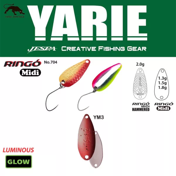 Yarie 704 Ringo Midi 1,8gr YM3 Fruit Strawberry Błystka wahadłowa