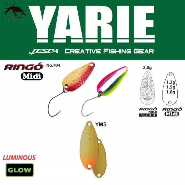 Yarie 704 Ringo Midi 1,8gr YM5 Fruit Mandarin Błystka Wahadłowa
