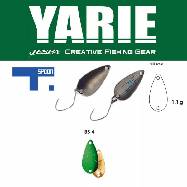 Yarie 706 T-Spoon 1,1gr BS4 Lime Csillám Kanál Villantó