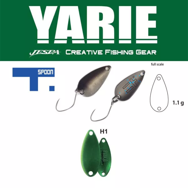 Yarie 706 T-Spoon 1,1gr H1 Green Metallic Wahadłówka