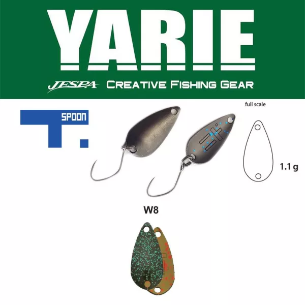 Yarie 706 T-Spoon 1,1gr W8 Iwadatami Spoon Lure