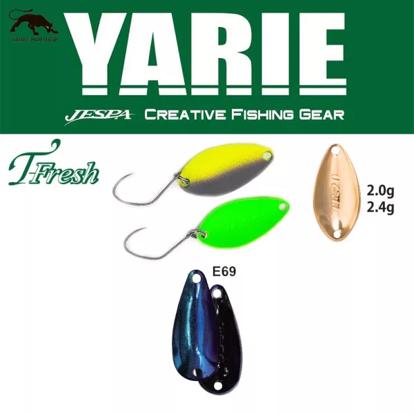 Błystka wahadłowa Yarie 708T T-Fresh 2,0gr E69 Fire Blue