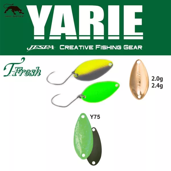 Yarie 708T T-Fresh 2,4gr Y75 Green Hololume Wahadłówka