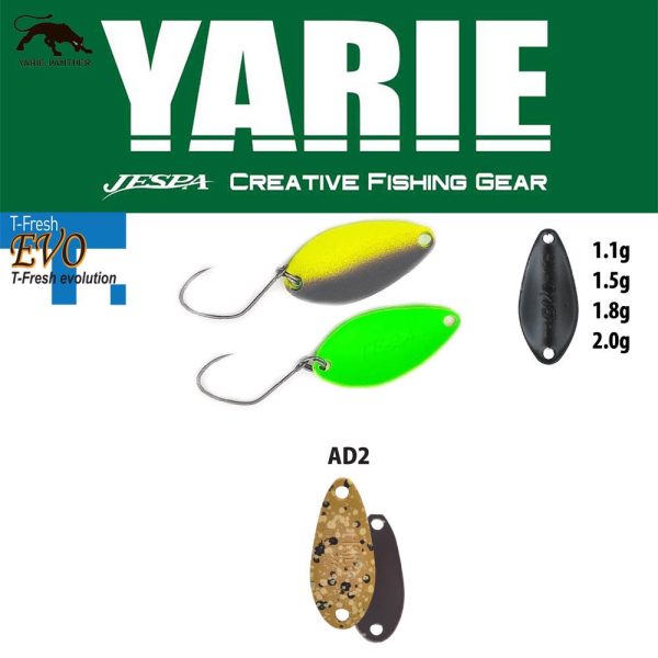 Yarie 710T T-Fresh Evo 1,1gr AD2 Mastu Pellet B Łyżkowa Błystka