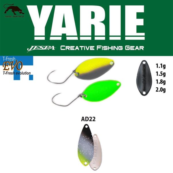 Yarie 710T T-Fresh Evo 2.0gr AD22 Saber Silver Spoon Lure