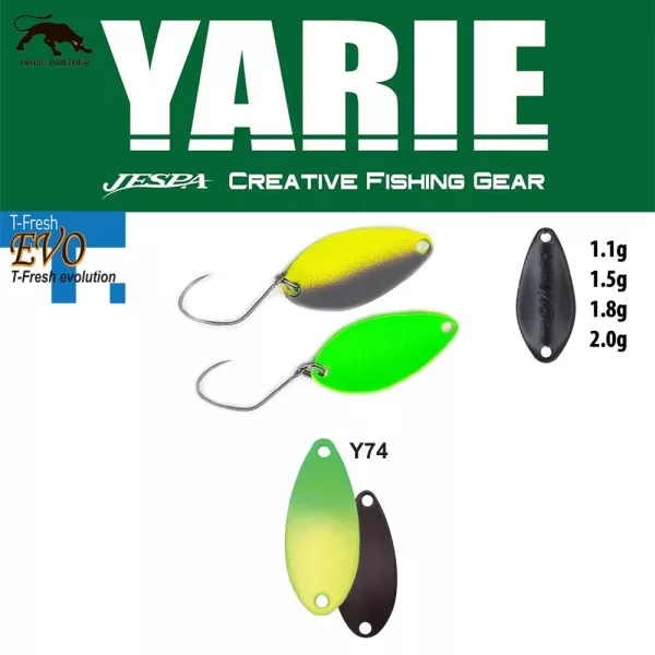 Yarie 710T T-Fresh Evo 2,0gr Y74 Green/Lemon Błystka Wahadłowa