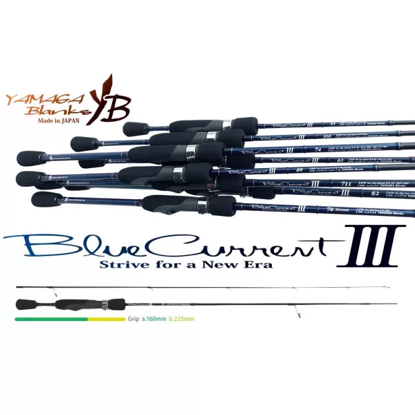 Yamaga Blanks Blue Current III 510 1,77m 0,3-4,5gr 2 Részes Pergető Bot