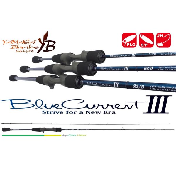 Yamaga Blanks Blue Current III 69/B Baitcast 2,07m 0,8-7gr 2-częściowa Wędka Spinningowa