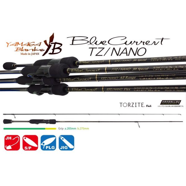 Yamaga Blanks Blue Current 62TZ Nano 1,88m 3gr 2 Részes Pergető Bot