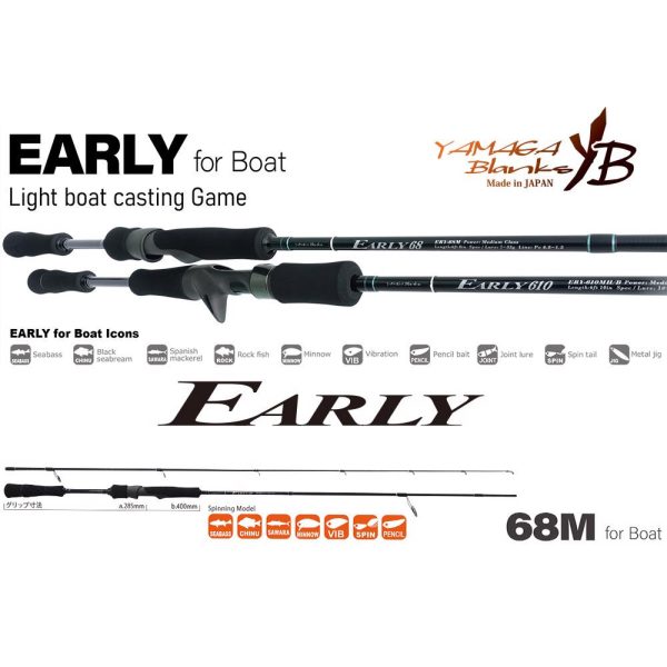 Yamaga Blanks Early Boat 68M 2,05m 7-32gr 2 Részes Pergető Bot