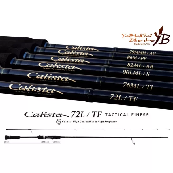 Yamaga Blanks Calista 72L/TF Tactical Finess 2,204m 20gr Fuji Titanium Torzite 2 Részes Pergető Bot