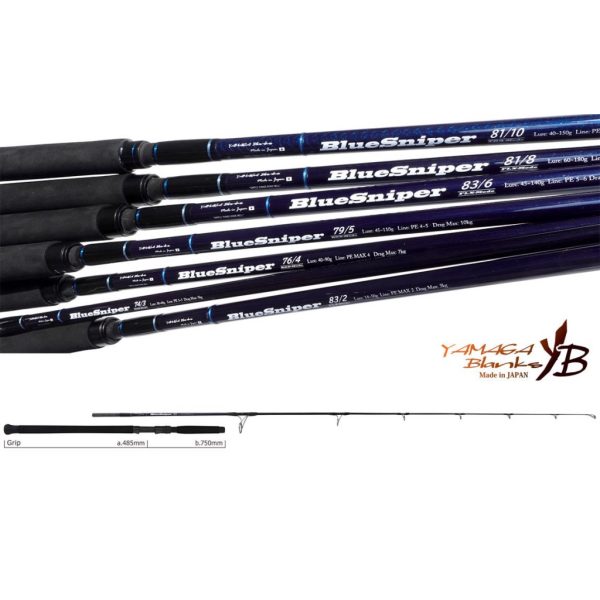 Yamaga Blanks Blue Sniper 79/5 RGD Mode 2,38m 45-110gr Wędka Spiningowa z przedłużeniem rękojeści