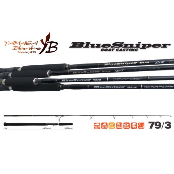Yamaga Blanks Blue Sniper 79/3 2.36m 30-70gr 2-piece Spinning Rod