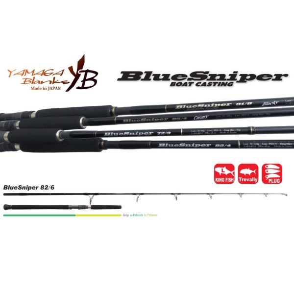 Yamaga Blanks Blue Sniper 82/6 2,50m 50-150gr 2-częściowa Wędka Spinningowa