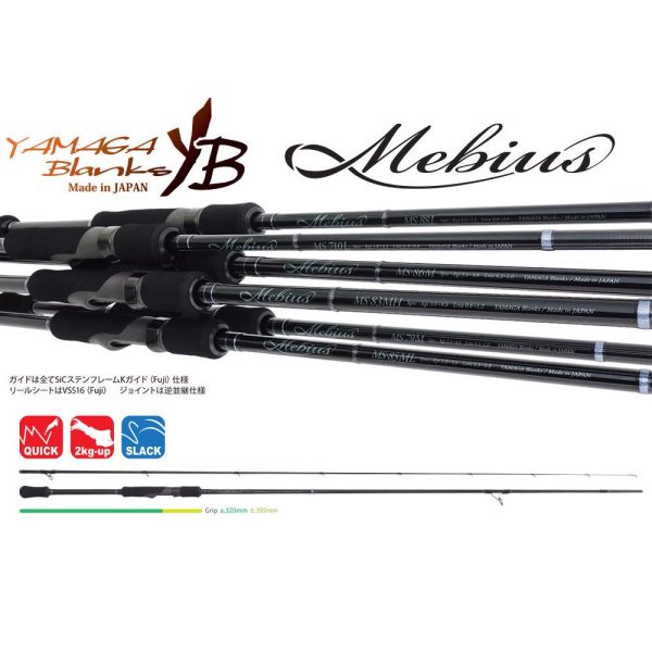 Yamaga Blanks Mebius 86M 2,59m 30gr 2 Részes Pergető Bot