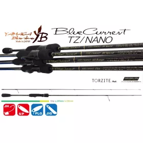   Yamaga Blanks Blue Current 67TZ Nano 2,02m 5gr 2 Részes Pergető Bot