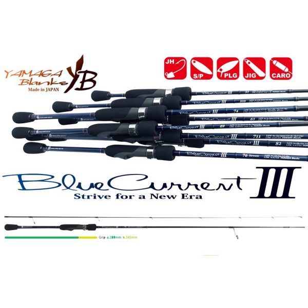 Yamaga Blanks Blue Current III 74 2,23m 1-10gr 2-częściowa Wędka Spinningowa